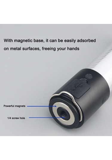 Springsun Usb Şarjlı Çok Modlu Led Kamp Lambası, Manyetik Tabanlı Ve Tripodlu Taşınabilir Çadır Feneri Siyah