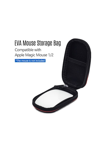 Xindoker Siyah Eva Mouse Saklama Kutu,  Magic Mouse 1/2 İçin Taşınabilir Koruyucu Çantası Siyah