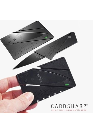 Kredi Kartı Şeklinde Kart Bıçak Tdrtr Gri - Siyah