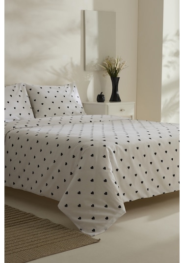 Karacahome Sarah Anderson Amour Çift Kişilik Nevresim Takımı Siyah