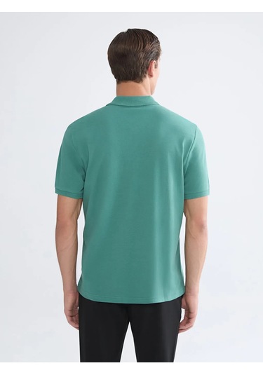 Lc Waikiki Yeşil Polo Yaka Pike Erkek Tişört
