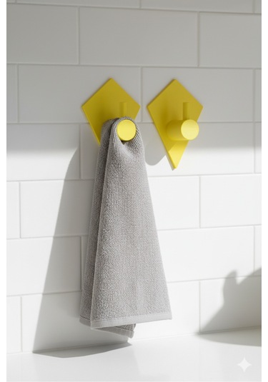 2 Li Askılık Kapı Arkası, Duvara Monte, Dayanıklı Malzeme, Yeşil 38 Yeşil