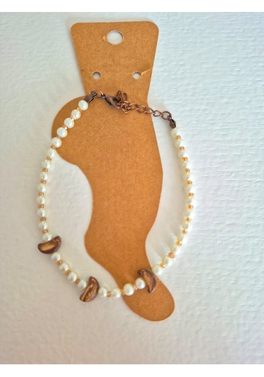 İncil Ve Ud Ağaçlı Doğal Boncuklu Bayan Halhal