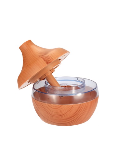 Geeksen Ahşap Desenli Usb Led Gece Lambalı 300ml Ultrasonik Buzul Makinası - Sessiz Havuz Nemlendirici Ve Aromaterapi Cihazı