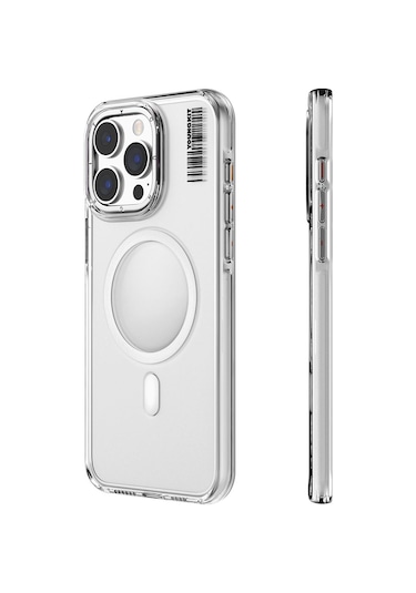 İphone 15 Pro Uyumlu Kılıf Magsafe Şarj Özellikli Şeffaf Youngkit Crystal Shield Seri Kapak Şeffaf