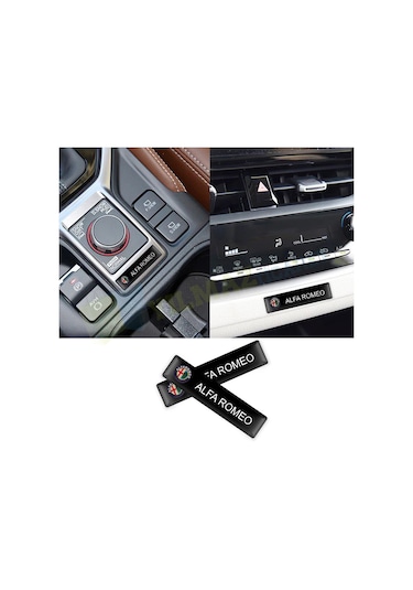 Alfa Romeo Logo Kapı Kolu Torpido Ayna Damla Sticker Etiket