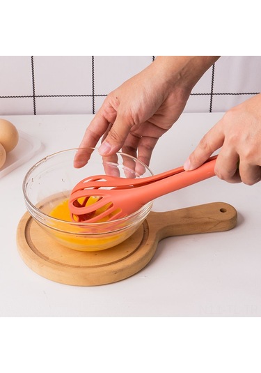 Hombey Oranj Çift Fonksiyonlu Nilon Mutfak Aleti: Yumurta Çırpıcı Ve Yemek Kelebeği - Ev Fırıncılık Ve Gıda Karıştırma Gereci Diğer