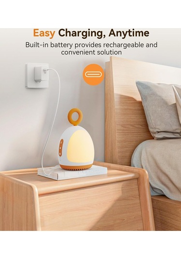 Dreamegg Beyaz Gürültü Makinesi - 8 Rahatlatıcı Ses - Turuncu