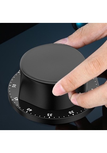 B Baosity Diğer Zamanlama Projeleri Için Paslanmaz Çelik Mekanik Zamanlayıcı Fitness Siyah 9267 Hbcv00001q5ly2