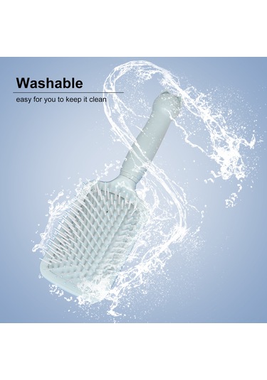 Singree Kedi Desenli Kare Şekilli Antistatik Akne Saç Tırnağı, Uzun Saçlar İçin Erkek/kadın Kullanıma Uygun, Kafa Derisi Masajı Sağlar - Mavi