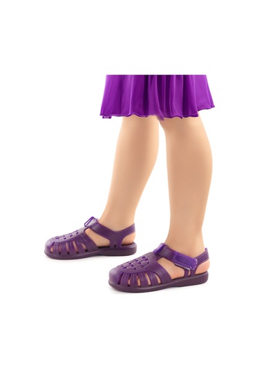 Kiko Kids Fina Günlük Deniz Havuz Plaj Kız Çocuk Sandalet Ayakkabı Mor