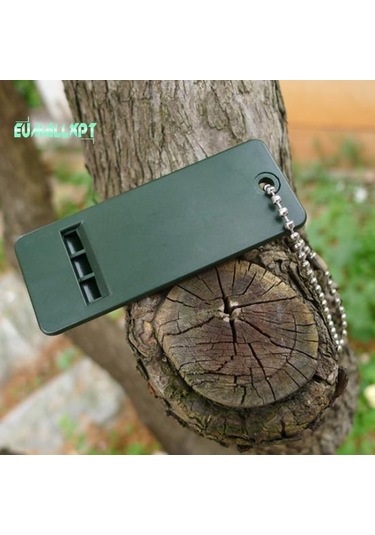 2 Adet 3 Frekanslı Düdük Anahtarlık Yüksek Desibel Hayatta Kalma Kamp Yürüyüş Acil Durum Aracı Çok Renkli