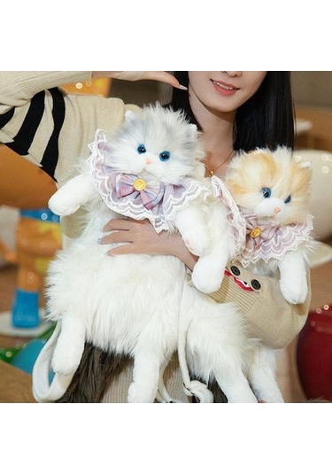 Fastbuy Sevimli Kedi Şekilli Sırt Çantası Gri Suntek Doldurulmuş Gri