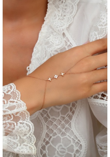 925 Ayar Gümüş Rose Monafleur Çiçek Şahmeran - 45103801 Rose Gold