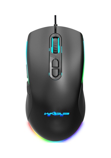 Warp WRP-S12800-B 12800 Dpi Wide RGB Özel ABS Doku Reflex Örgü Kablolu Gaming Mouse