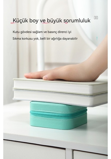 Soulader Şık Ve Pratik Küçük Boy Antika Tasarım Takı Saklama Kutusu Beyaz