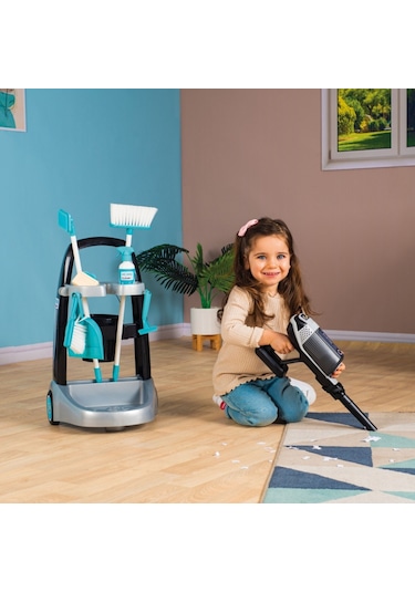 Smoby Rowenta Temizlik Seti Arabası Ve Elektrik Süpürgesi