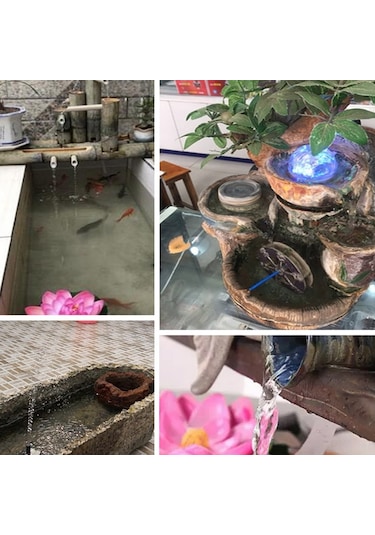 Maiyame Güneş Enerjili Bahçe Çeşmesi - 5/7 Nozullu Yüksek Performanslı Havuz Ve Gölet Süsü