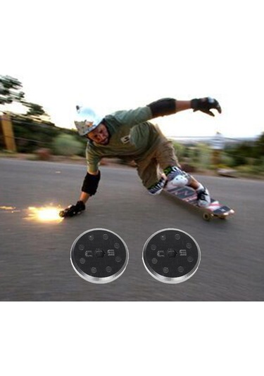 Homyl Kaykay Longboard Sürgülü Eldiven Için 2 Adet Siyah Siyah Çok Renkli