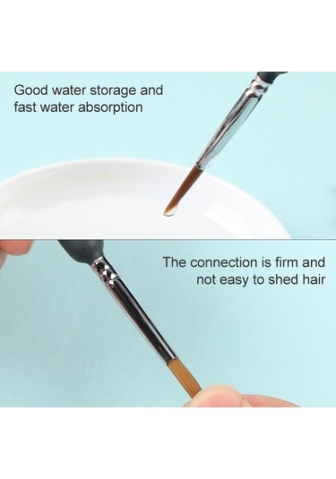 Willowhaven 10 Adet 3 Weizhuang Kanca Çizgi Kalem Seti, Koyu Mavi, Boyama, İnce Kontur Fırça, Ahşap Metal Kutu