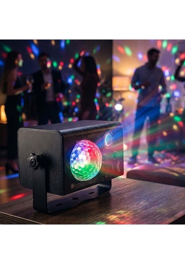 Quenlite Qd-115 Rgb Led Lazer Disko Topu Sahne Işık Projektörü 3'ü 1 Arada