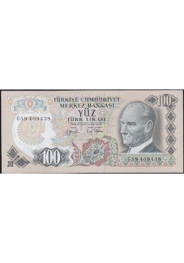 6.Emisyon 2.Tertip 100 Lira G59 409438 Çilalti