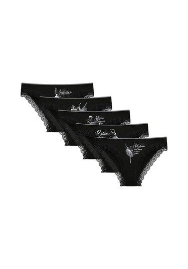 5'li Kadın Külot 1971sb4 Siyah