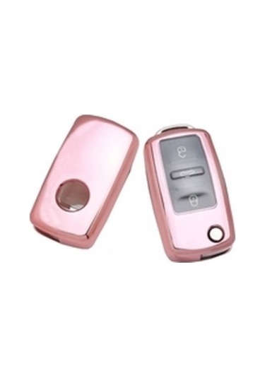 Volkswagen Uyumlu Yedek Parça Silikon Kumanda Kabı Pembe