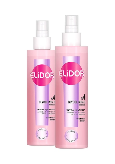 Elidor Saç Kurtarıcı Sprey Ultra Işıltı Yoğun Parlaklık 200 Ml X2