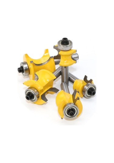 Sones 8-saplı Rulmanlı Pozitif Yarım Dairesel Kesici Gravür Makinesi Ağaç İşleme Kesici, Model: 5 Adet/takım