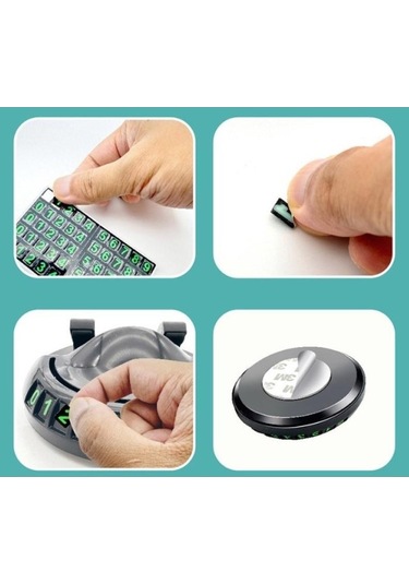 Zhltools Yapışkanlı Numaratörlü Araç Telefon Tutucu Siyah