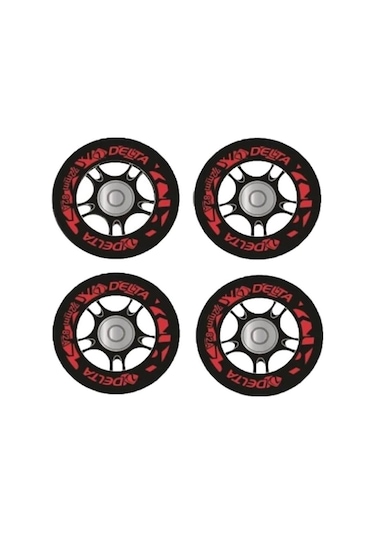 Delta 64 Mm Silikonlu Rulmanlı 4 Adet Paten Tekerleği Seti Çok Renkli