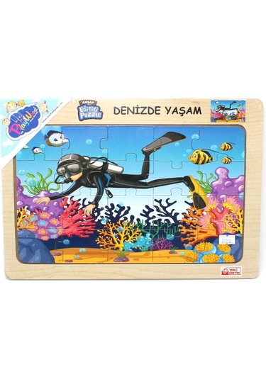 Playwood Ahşap Eğitici Puzzle Denizde Yaşam 20 Parça Ony187/188