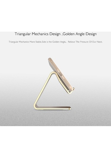 Sandwich Alüminyum Dikey Açı Ayarlı Telefon/tablet Standı, Kayma Engeli, Şarj Delikli, Ergonomik Gül Altını Stand
