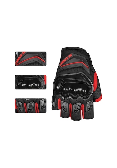 Yazlık Kısa Motosiklet Eldiveni Birinci Kalite Korumalı