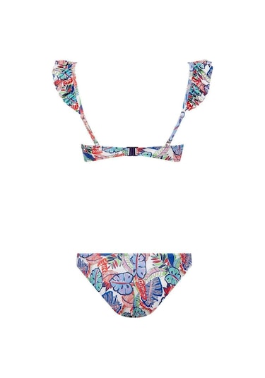 U.S. Polo Assn. Kadın Desenli Bikini Takım Çok Renkli
