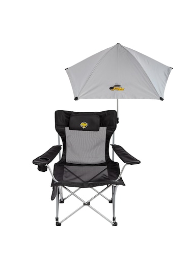 Funky Chaırs Legend Şemsiyeli Yatabilen Kamp Sandalyesi - Siyah