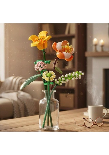 Lz1658 Loz Eternal Flowers Serisi - ''güneşli Ve Enerjik Turuncu'' 456 Parça Yapım Seti