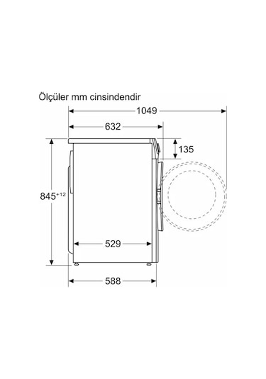 Bosch WGA242ZXTR 1200 Devir 9 KG Çamaşır Makinesi