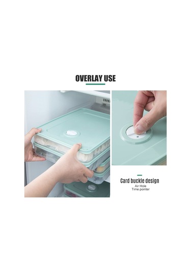 Springsun Çok Katmanlı Buzdolabı Saklama Kabı, Yiyecekleri Taze Tutar, Şeffaf Ve Kapaklı Diğer