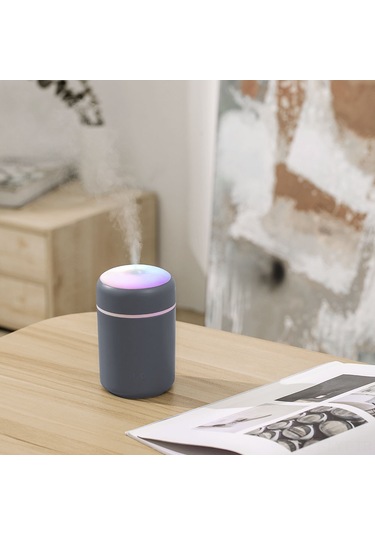 Youtek Araç İçin 360ml Renkli Buharlandırıcı - Usb İle Çalışan Mini Oda Kokusu Ve Hava Temizleyici Aleti Beyaz