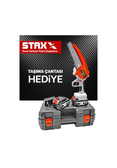 Staxx  Kömürsüz Seri Yağ Pompalı Akülü Dal Budama Bıçkı Makinesi