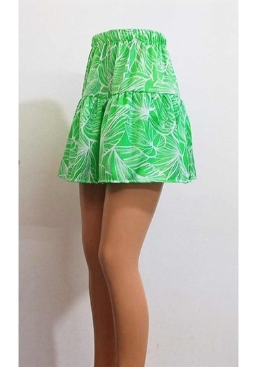 Kadın Şort Etek - 94 - Yeşil