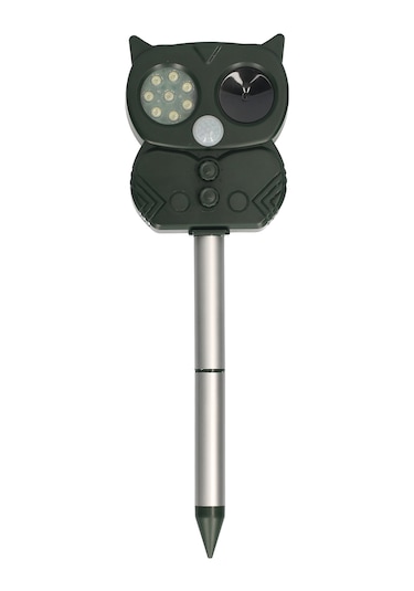 Gajeena Güneş Enerjili Dış Mekan Ultrasonik Hayvan Kovucu, Pır Sensörlü, Led Işık Ve Alarm Sesi İle Hayvanları Uzak Tutucu