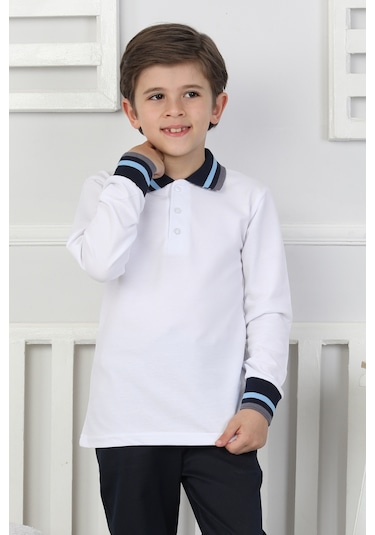 Erkek Çocuk Sweatshirt Okul BEYAZ