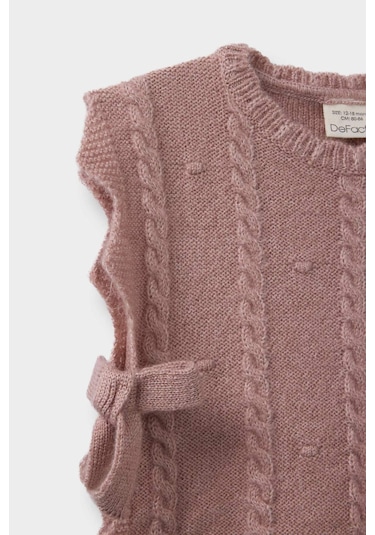 Defacto Kız Bebek Bisiklet Yaka Triko Süveter C8086a525aubr103 Pembe