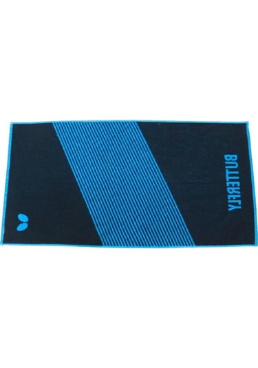 50x100 Butterfly İplik Boya Spor Havlusu Gym Antrenman Havlusu Turkuaz-Siyah