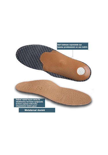Active Team LT01 - Deri Tam Ortopedik Ark Destekli Hakiki Deri Tabanlık
