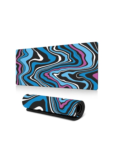 Cbtx 400 900 3mm Soyut Desen Büyük Mouse Pad Kauçuk Masaüstü Mat - Desen-19