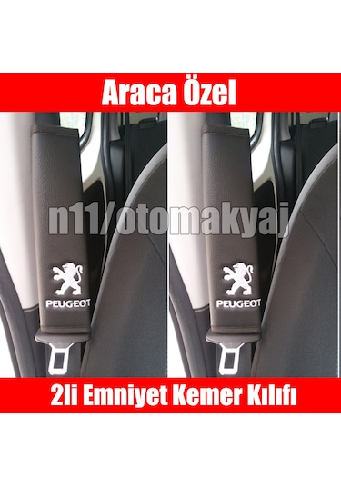 Peugeot 206 Oto Koltuk Deri Emniyet Kemer Aksesuar Kılıfı